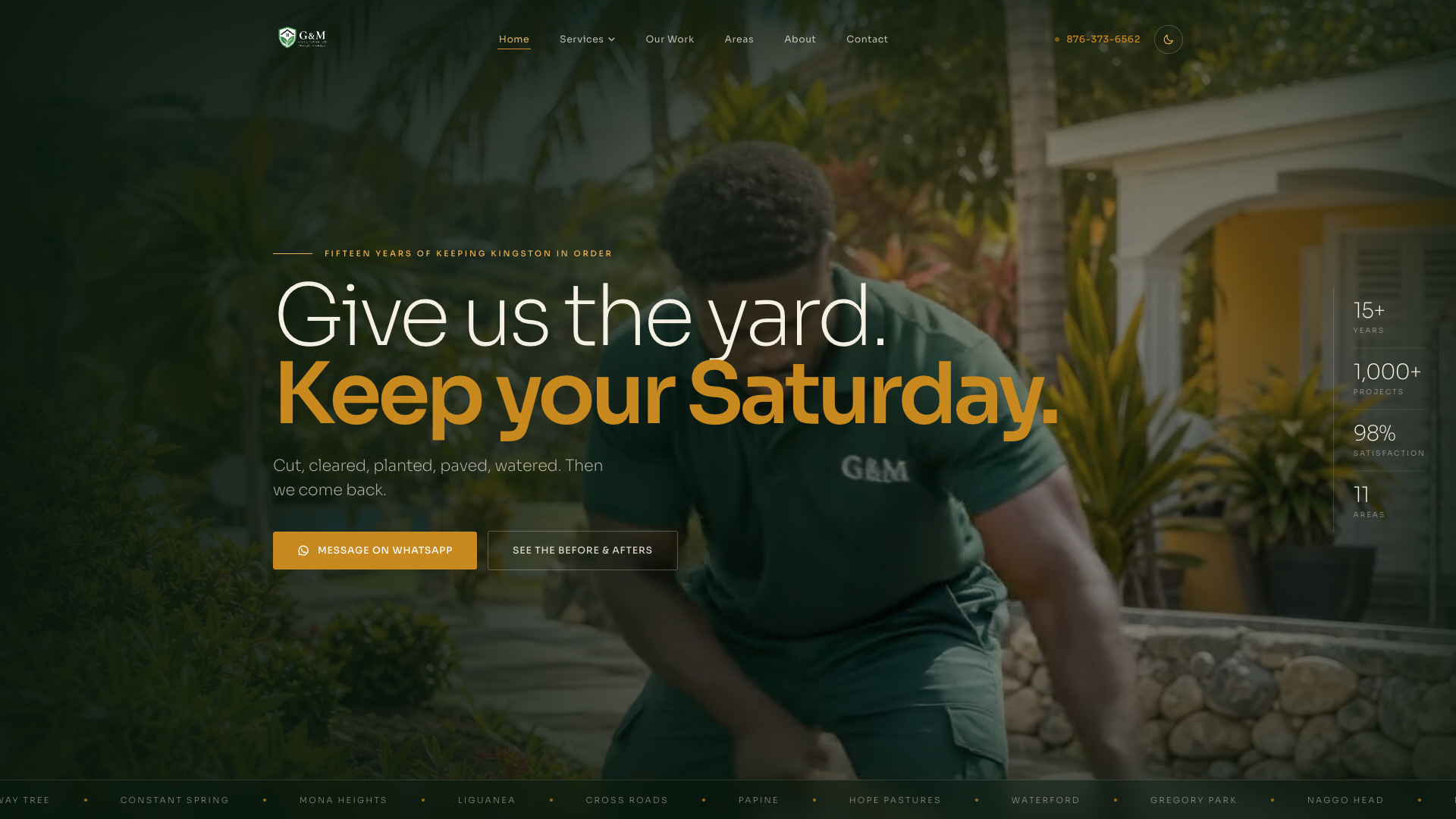 G&M Home and Garden Care website screenshot