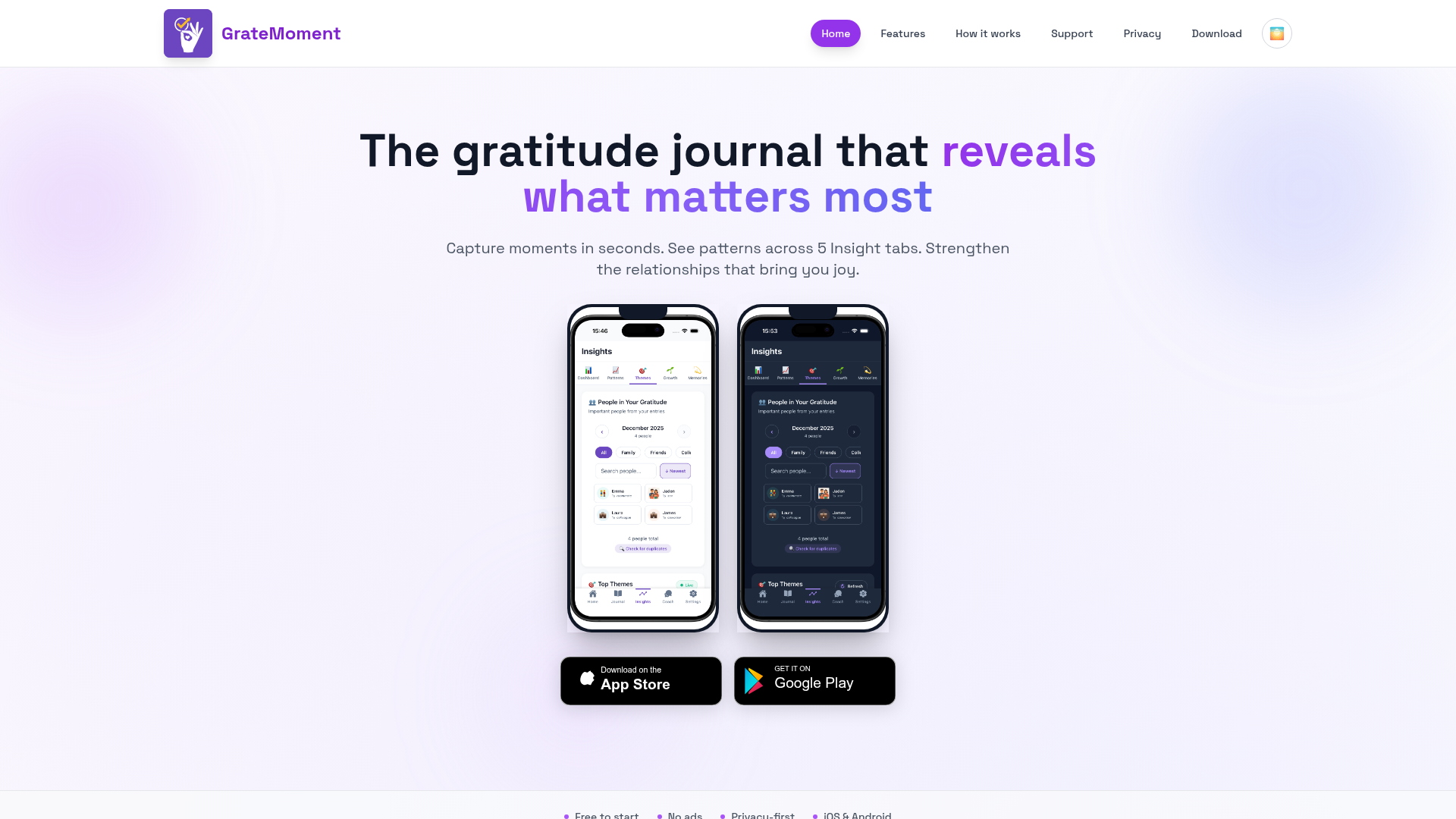 GrateMoment website screenshot